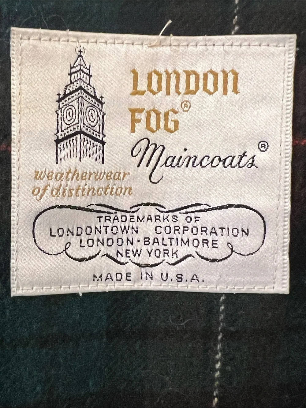 Vintage 1980 London Fog Double-Breasted Cindy Trench Coat Removable Wool Liner